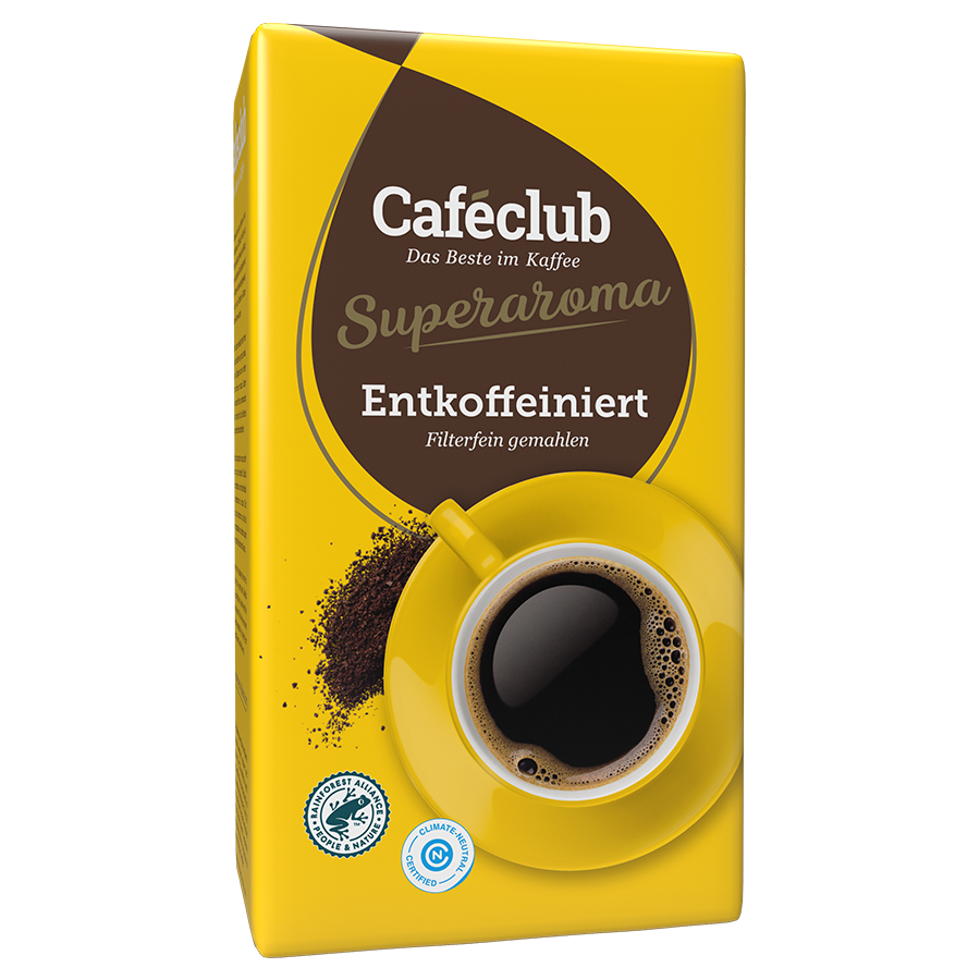 Cafeclub gemalen koffie Entkoffeiniert